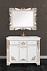 Водолей Мебель для ванной "Версаль 105" белая/золото, зеркало Кармен в раме – фотография-12